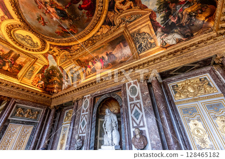 Ceilings decors of the royal apartments, Versailles, France 128465182