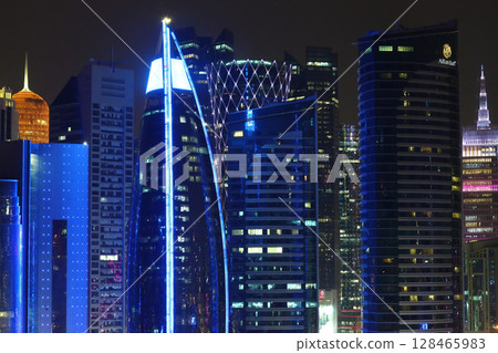 Financial centre in Doha, Qatar 128465983
