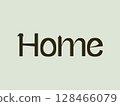 Modern vector typography design of the word Home with creative arrow elements in the letters, blending clean sans serif style with directional symbolism and minimalistic aesthetics. 128466079