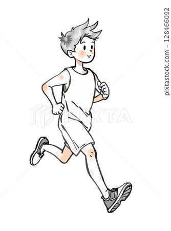 Runner cartoon vector illustration. 128466092