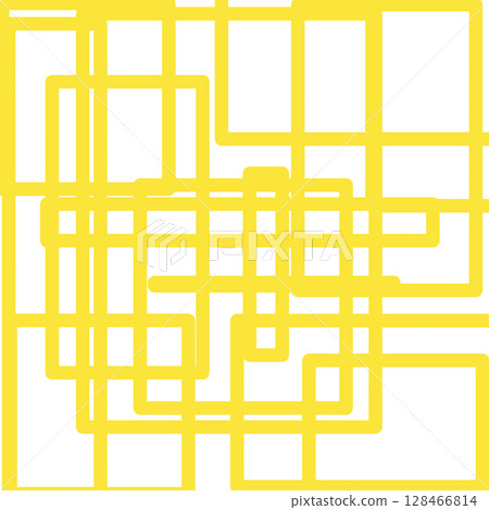 黃色幾何抽象線條藝術方形未來主義材料背景 128466814