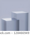 Geometric shapes podium for product display. 128466949