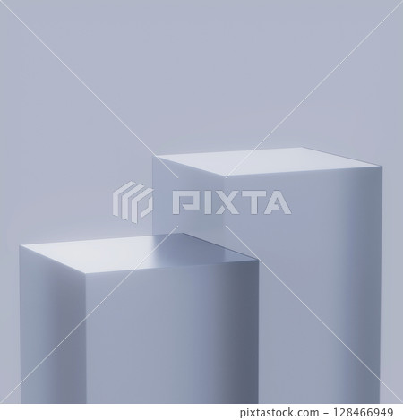 Geometric shapes podium for product display. 128466949