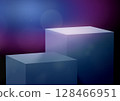 Geometric shapes podium for product display. 128466951