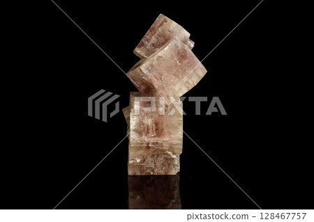 Macro mineral stone Aragonite on a black background Macro mineral stone Aragonite on a black background 128467757