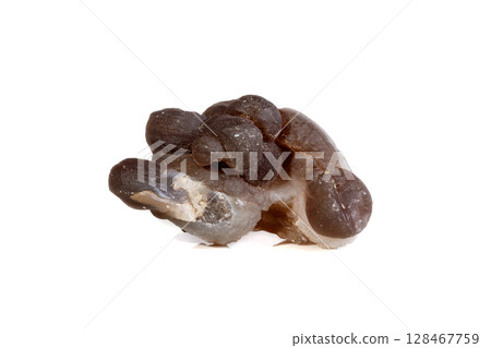 Macro mineral stone Chalcedony, Chalcedony screed on a white background Macro mineral stone Chalcedony, Chalcedony screed on a white background 128467759