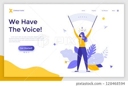 Modern Character Business Landing Page 128468594