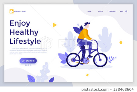 Modern Character Business Landing Page 128468604