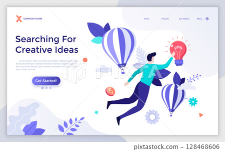 Modern Character Business Landing Page 128468606