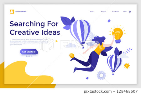 Modern Character Business Landing Page 128468607
