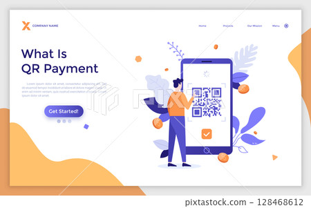 Modern Character Business Landing Page 128468612