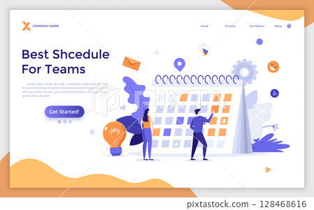 Modern Character Business Landing Page 128468616