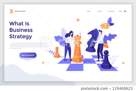Modern Character Business Landing Page 128468623