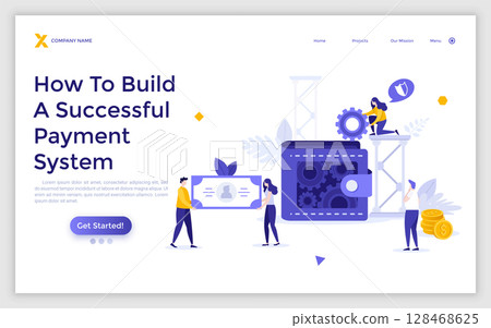 Modern Character Business Landing Page 128468625