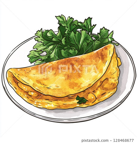 Omelets illustration 128468677