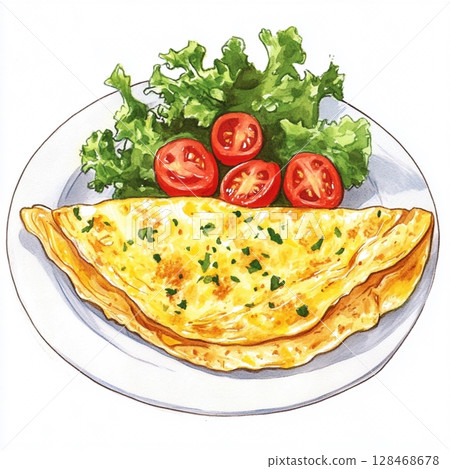 Omelets illustration 128468678