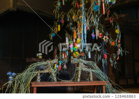 Tanabata decorations and straw crafts Tanabata decorations and straw crafts 128468863