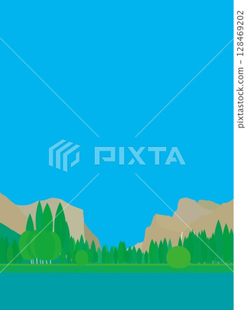 Yosemite National Park, California, USA, summer scenery 128469202