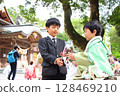 A child visiting a shrine for Shichigosan 128469210