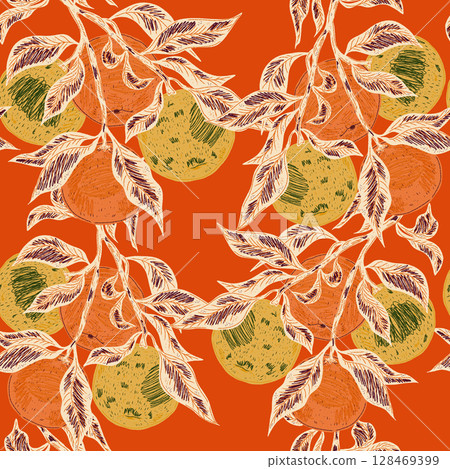 seamless pattern with cherry berries seamless pattern with cherry berries 128469399