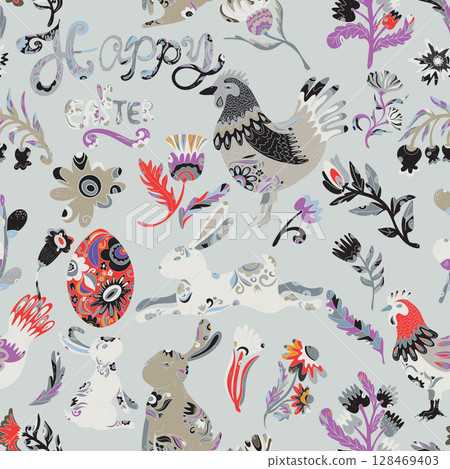 seamless pattern with birds, birds seamless pattern with birds, birds 128469403