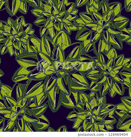 vector seamless pattern with palm leaves vector seamless pattern with palm leaves 128469404