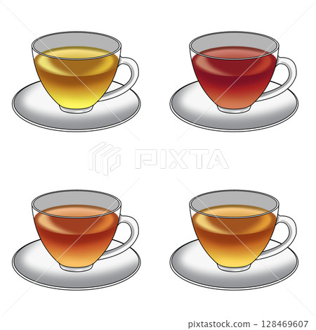 玻璃茶杯 128469607