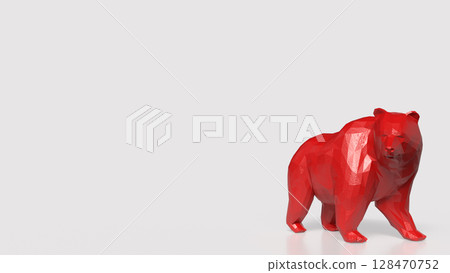 The RED Bear for Business concept 3d Rendering 128470752