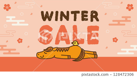 2026 Year of the Horse Year-end and New Year Sale Banner Horse character and Japanese style background 2026 Year of the Horse Year-end and New Year Sale Banner Horse character and Japanese style background 128472306