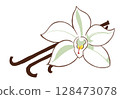 香草花和香草豆 128473078