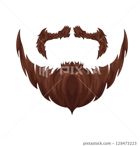 Illustration of Mustache and Beard  128473223