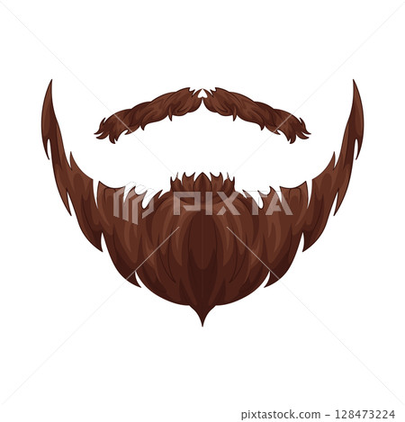 Illustration of Mustache and Beard  128473224