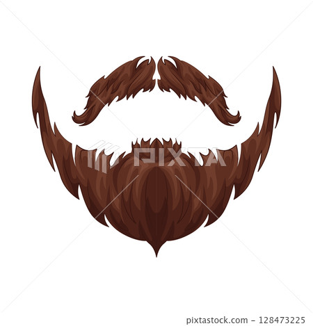 Illustration of Mustache and Beard Illustration of Mustache and Beard 128473225