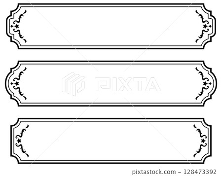 Antique/Frame/Border/Title/Black/Illustration/Material 128473392