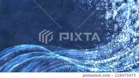 日式發光波浪背景 128473473