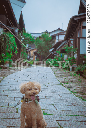 在馬籠宿漫步 在馬籠宿漫步 128473619