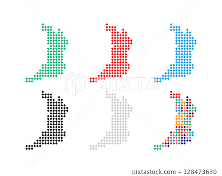 Pixel art map_Osaka prefecture_square dot-04 128473630