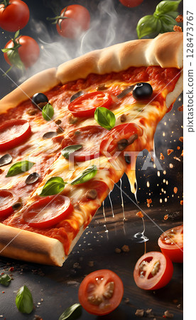 The Authentic Glow: Perfect Pizza, Perfect Setting The Authentic Glow: Perfect Pizza, Perfect Setting 128473767