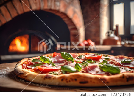 The Authentic Glow: Perfect Pizza, Perfect Setting The Authentic Glow: Perfect Pizza, Perfect Setting 128473796