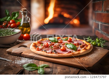 The Authentic Glow: Perfect Pizza, Perfect Setting 128473797