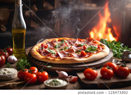 The Authentic Glow: Perfect Pizza, Perfect Setting 128473802