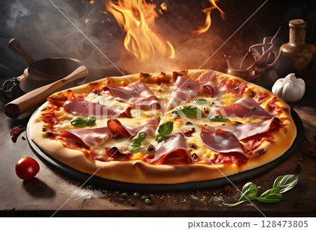 The Authentic Glow: Perfect Pizza, Perfect Setting 128473805