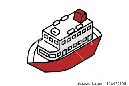 車輛圖標,簡單可愛的巡洋艦等距線圖標 車輛圖標,簡單可愛的巡洋艦等距線圖標 128474196