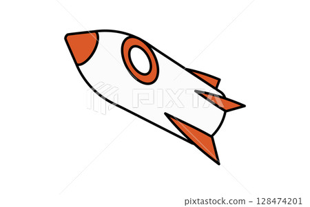 車輛圖標，簡單可愛的火箭等距線圖標 128474201