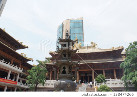 上海靜安寺風景 上海靜安寺風景 128474266