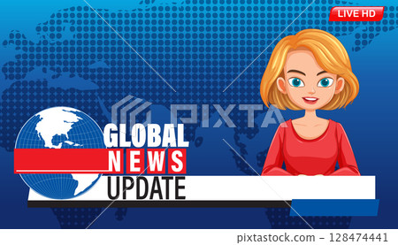 Global News Update Illustration 128474441