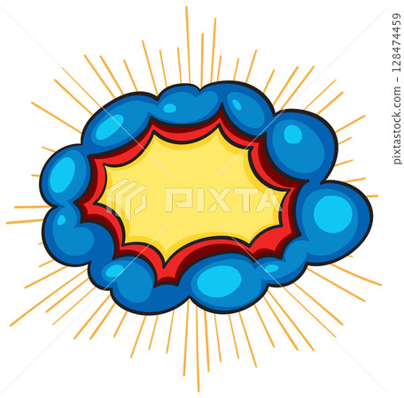 Colorful Comic Explosion Speech Bubble 128474459