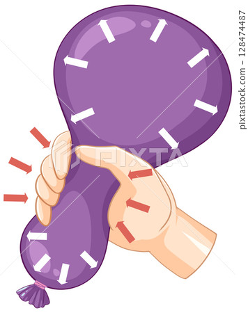 Hand Squeezing Stress Ball with Clock Design 128474487