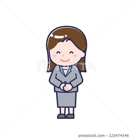 Office worker/Diagonal/Female 01 Office worker/Diagonal/Female 01 128474546