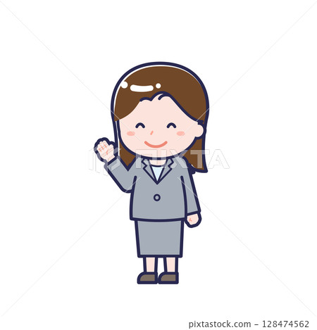 Office worker/Diagonal/Female 17 128474562